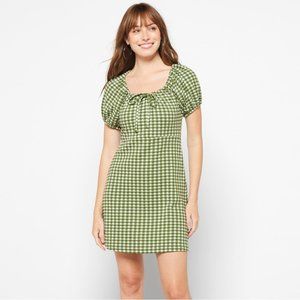 Madewell Gingham Dress in Green